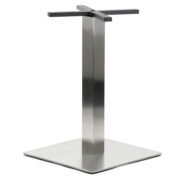 Bordfod - børstet rustfrit stål SH-3002-6/S - 50x50 cm