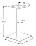 Pikkukuva 2 / 6: Pöytäjalusta - metalli SH-5002-5/L/B - 45x45 cm