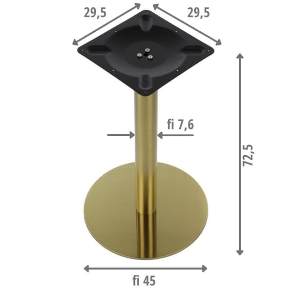 Bordsunderrede - rostfritt stål SH-3001-5/G guld