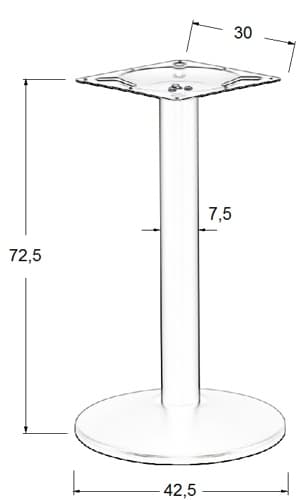 Pöytäjalusta - metalli SH-4003-1/B - &#8709 42,5 cm