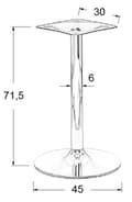 Pikkukuva 2 / 6: SH-4005 kromi pöytäjalusta - &#8709 45 cm