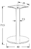 Miniatyrbillede 2 af 6: Bordfod - metal SH-2010-1/B - &#8709 40 cm