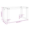 Pikkukuva 9 / 9: Sohvapöydän jalat O-muoto 90x30x43 cm valurauta