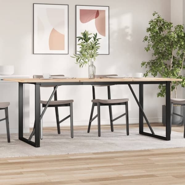 vidaXL Bordsben för matbord O-ram 160x80x73 cm gjutjärn
