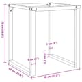 Miniatyrbilde 9 av 9: vidaXL Ben for spisebord O-ramme 60x60x73 cm stål