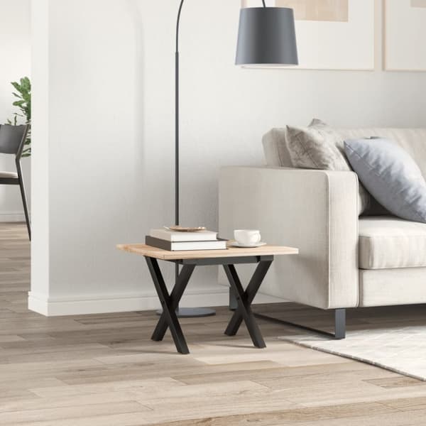vidaXL Ben for salongbord X-ramme 30x30x33 cm stål