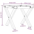 Miniatyrbilde 9 av 9: vidaXL Ben for salongbord X-ramme 30x30x33 cm stål