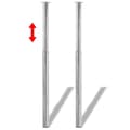 Pikkukuva 1 / 7: 4 Teleskooppista Pöydän Jalkaa Kromi 710 mm-1100 mm -  Pöydänjalat