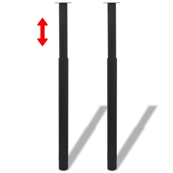 vidaXL Justerbara bordsben 2 st 710 mm-1100 mm svart -  Bordsben