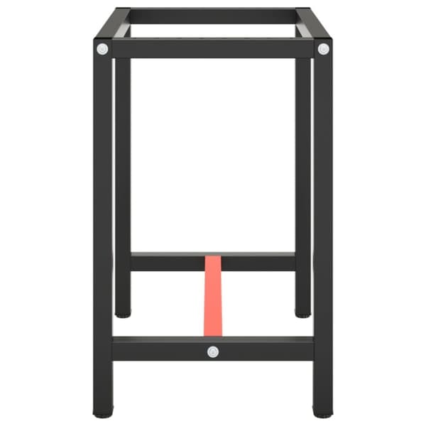 vidaXL Ram för arbetsbänk matt svart och matt röd 70x50x79 cm metall - Bordsben