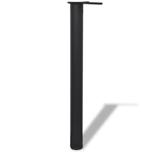 4 bordben, justerbar højde, sorte, 710 mm -  Bordben