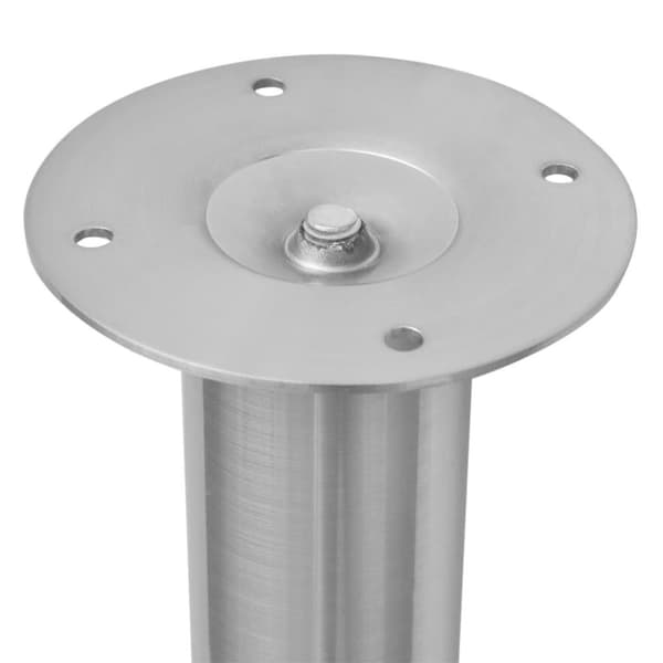 2 Teleskopiska bordsben i borstad nickel 710 mm-1100 mm -  Bordsben