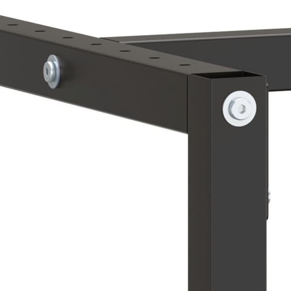 vidaXL Työpenkin runko mattamusta ja -punainen 180x57x79 cm metalli - Pöydänjalat