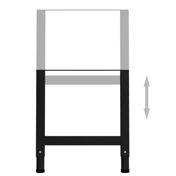 vidaXL stel til arbejdsbænk 2 stk. 55x(69-95,5) cm metal sort -  Bordben