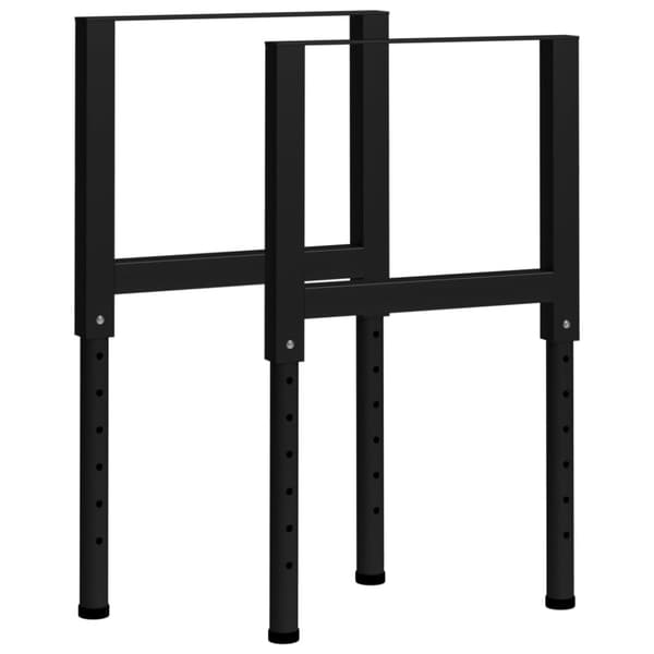 vidaXL stel til arbejdsbænk 2 stk. 55x(69-95,5) cm metal sort -  Bordben