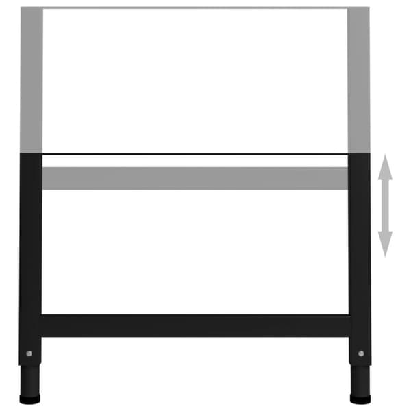 vidaXL stel til arbejdsbænk 2 stk. 85x(69-95,5) cm metal sort -  Bordben