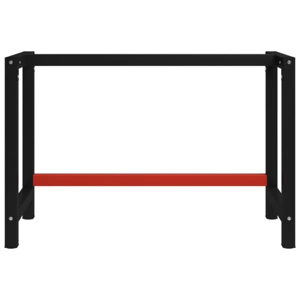 vidaXL stel til arbejdsbænk 120x57x79 cm metal sort og rød -  Bordben
