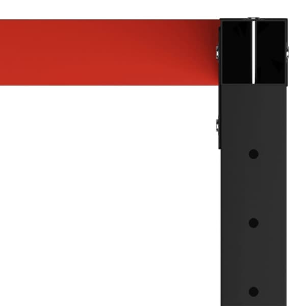 vidaXL stel til arbejdsbænk 120x57x79 cm metal sort og rød -  Bordben