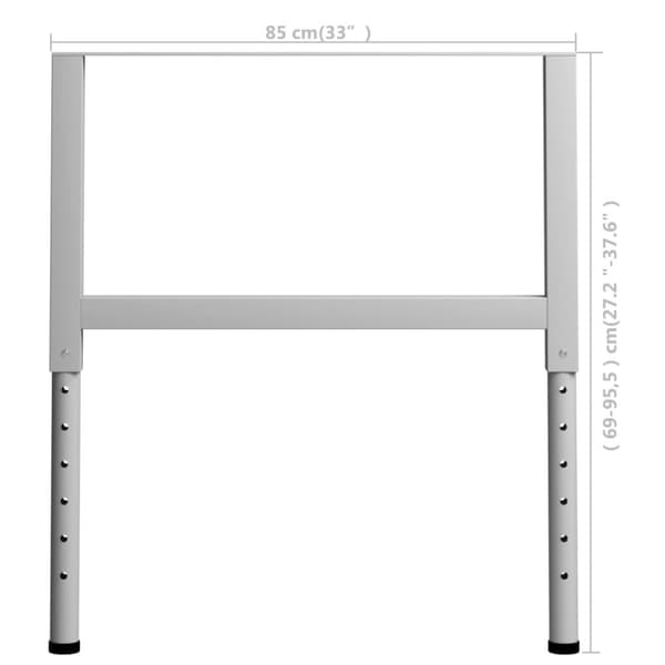vidaXL stel til arbejdsbænk 2 stk. 85x(69-95,5) cm metal grå -  Bordben