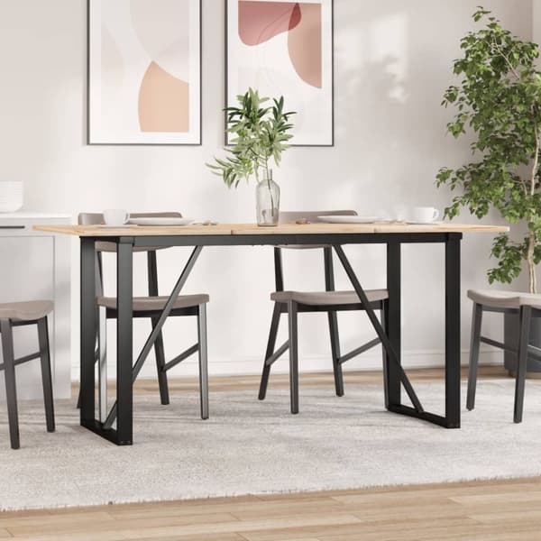 vidaXL Bordsben för matbord O-ram 120x60x73 cm gjutjärn - Bordsben