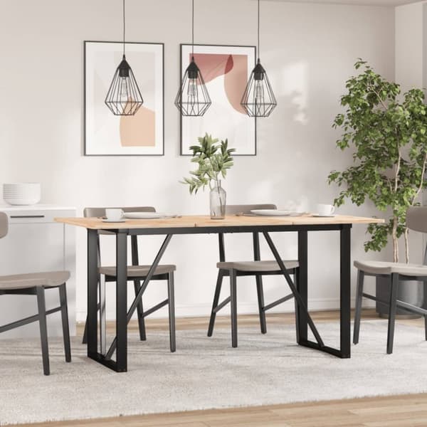 vidaXL Bordsben för matbord O-ram 120x60x73 cm gjutjärn - Bordsben