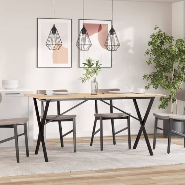 vidaXL Ruokapöydän jalat X-muoto 120x60x73 cm valurauta -  Pöydänjalat