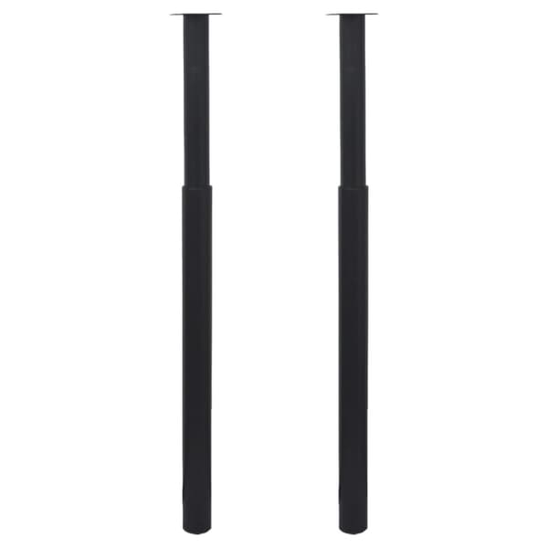 The Living Store Justerbara bordsben 2 st 710 mm-1100 mm svart -  Bordsben