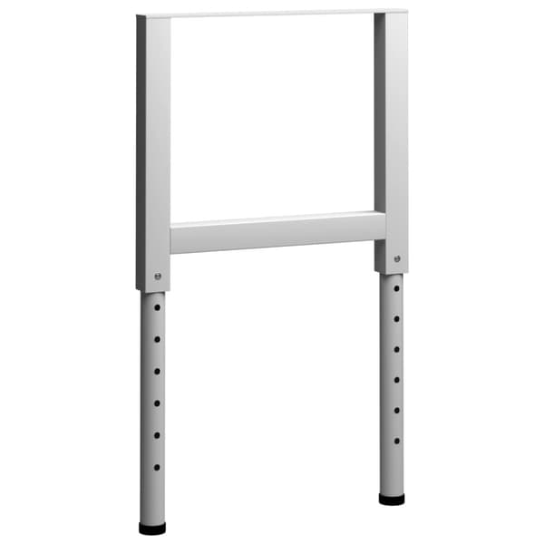 The Living Store Ramar till arbetsbänk 2 st metall 55x(69-95,5) cm grå -  Bordsben