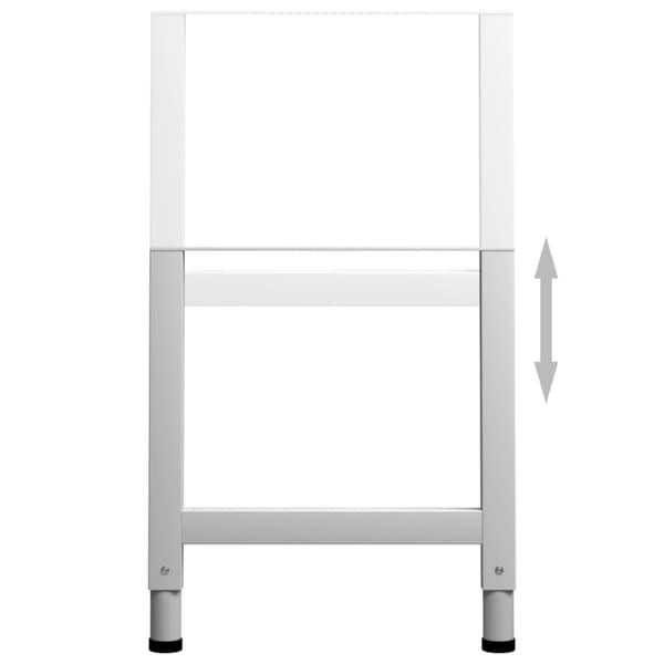 The Living Store Ramar till arbetsbänk 2 st metall 55x(69-95,5) cm grå -  Bordsben