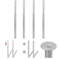 Miniatyrbild 1 av 7: The Living Store Justerbara bordsben 4 st 710 mm-1100 mm borstad nickel -  Bordsben