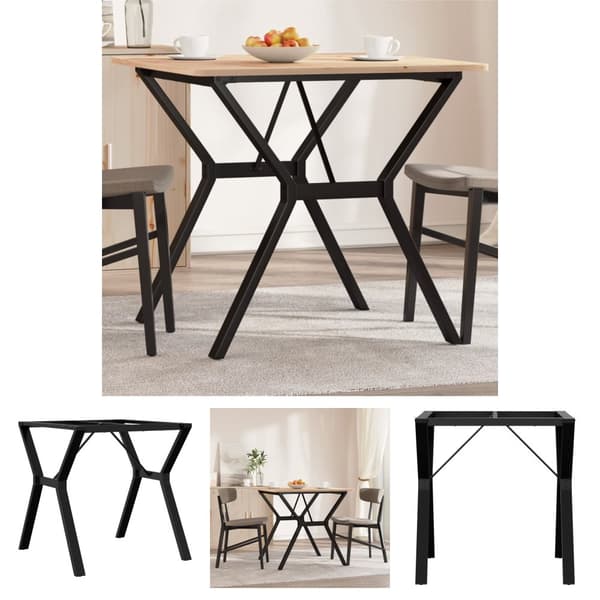 The Living Store Ruokapöydän jalat Y-muoto 70x70x73 cm valurauta - Pöydänjalat