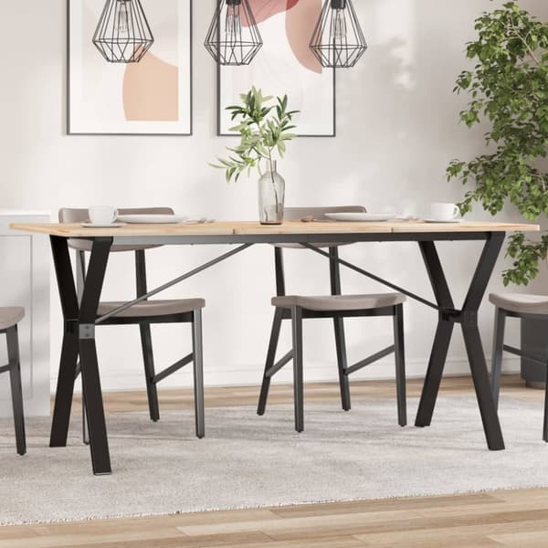 The Living Store Ruokapöydän jalat Y-muoto 140x60x73 cm valurauta - Pöydänjalat