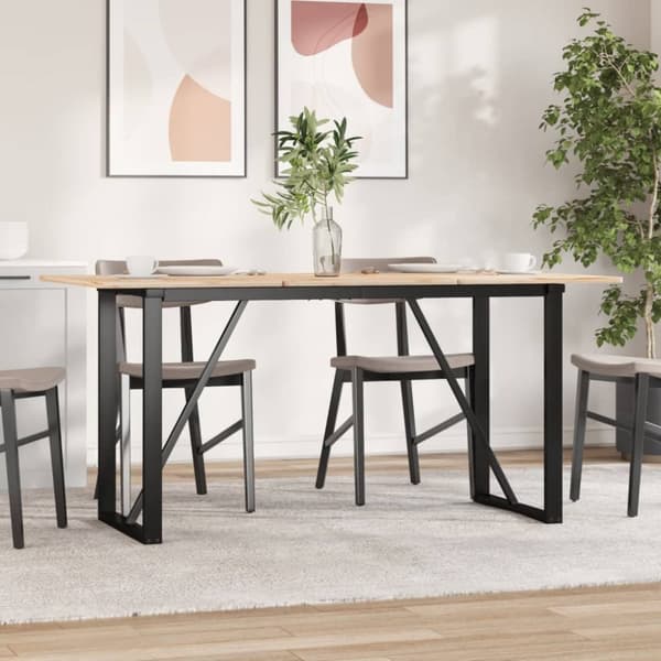 The Living Store Ruokapöydän jalat O-muoto 140x60x73 cm valurauta - Pöydänjalat