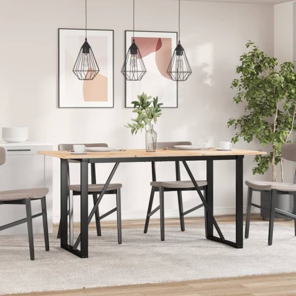 The Living Store Ruokapöydän jalat O-muoto 140x60x73 cm valurauta - Pöydänjalat