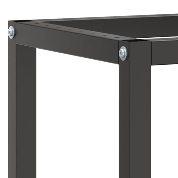 Bordben - Living stel til arbejdsbænk 210x50x79 cm metal mat sort og mat rød