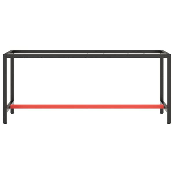 Ram för arbetsbänk svart och matt röd 190x50x79 cm metall - Bänkram - Bänkramar - Home & Living