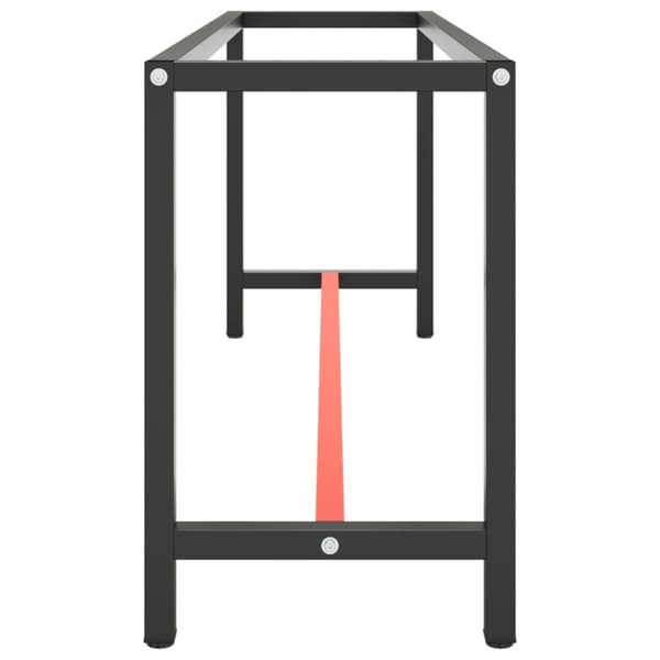 Ram för arbetsbänk svart och matt röd 190x50x79 cm metall - Bänkram - Bänkramar - Home & Living