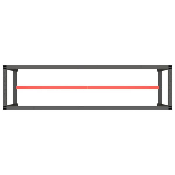 Ram för arbetsbänk svart och matt röd 190x50x79 cm metall - Bänkram - Bänkramar - Home & Living