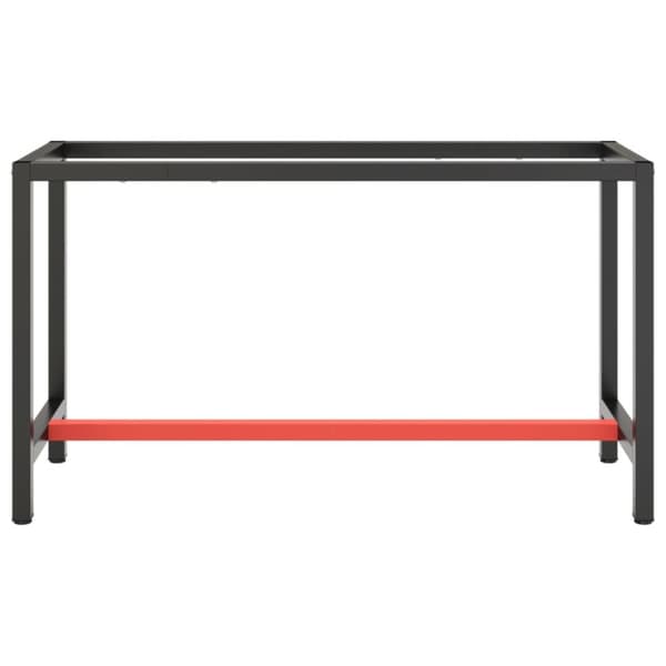 Stel til arbejdsbænk 140x50x79 cm metal mat sort og mat rød - Stel Til Arbejdsbænk - Arbejdsbænksstel - Home & Living