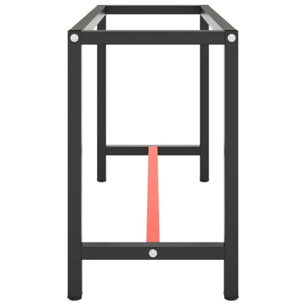 Stel til arbejdsbænk 140x50x79 cm metal mat sort og mat rød - Stel Til Arbejdsbænk - Arbejdsbænksstel - Home & Living