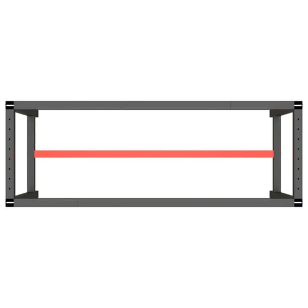 Stel til arbejdsbænk 140x50x79 cm metal mat sort og mat rød - Stel Til Arbejdsbænk - Arbejdsbænksstel - Home & Living
