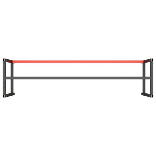 Stel til arbejdsbænk 220x57x79 cm metal mat sort og mat rød - Stel Til Arbejdsbænk - Arbejdsbænksstel - Home & Living