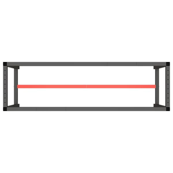Stel til arbejdsbænk 170x50x79 cm metal mat sort og mat rød - Stel Til Arbejdsbænk - Arbejdsbænksstel - Home & Living