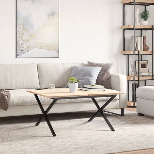 bordben til sofabord 80x70x43 cm X-stel støbejern