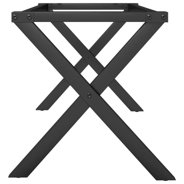 Bordsben för soffbord X-ram 70x30x43 cm gjutjärn