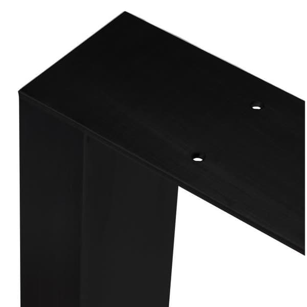 Set med 2 Velden designben i stål för matbord Industriell stil för DIY, Svart -70 cm