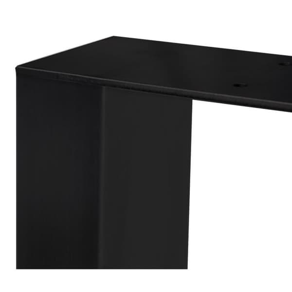 Set med 2 Velden designben i stål för matbord Industriell stil för DIY, Svart -70 cm