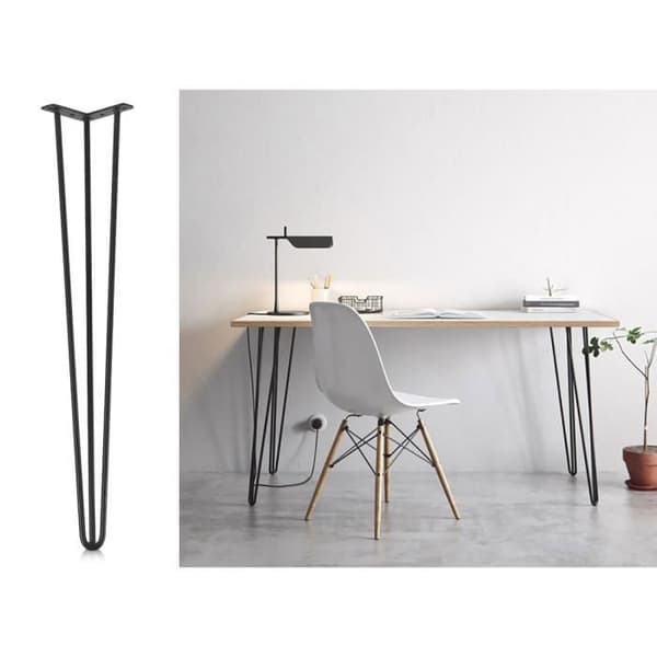 4st metallbordsben möbelben med 20 skruvar + 4 benskydd (71cm)