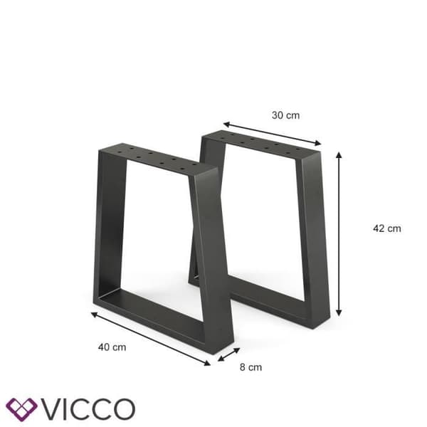 Vicco Loft bordsben, bordsfot, soffbord, möbelben