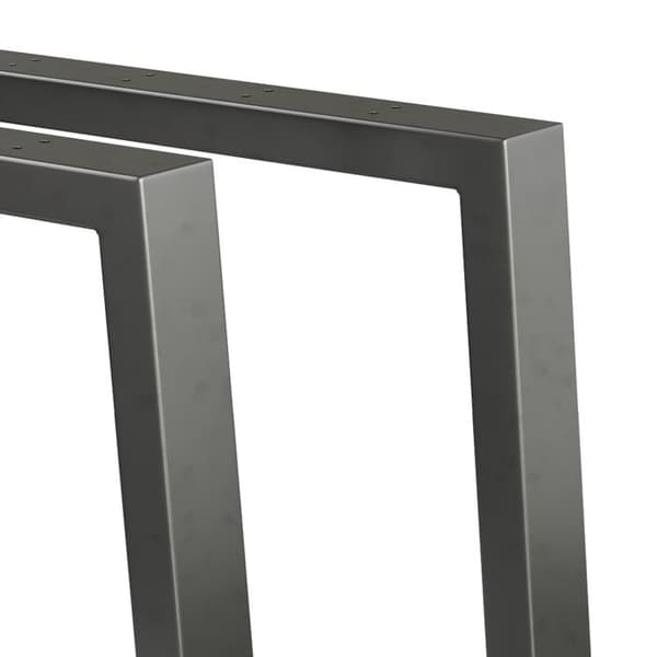 Bordben, 75x72cm i U-form, Svart, Vicco